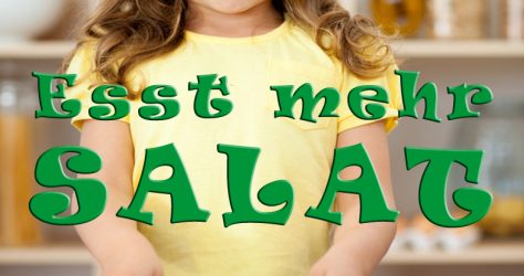 Cute little girl preparing salad herself